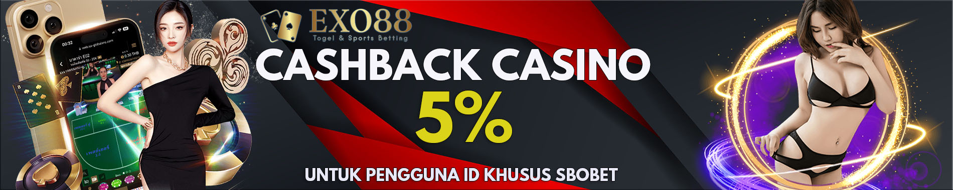 CASHBACK CASINO 5% KHUSUS SBOBET